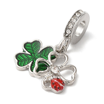 Rack Plating Alloy Crystal Rhinestone European Dangle Charms PALLOY-S189-26P-1