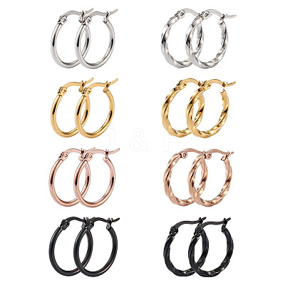 Stainless Steel Hoop Earrings STAS-TA0001-23B-1