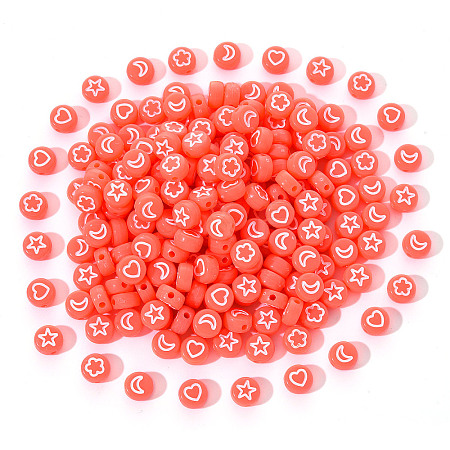 Opaque Acrylic Beads MACR-YW0001-18A-1