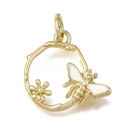 Brass Enamel Pendants KK-CBAEEA8-02G-02-1