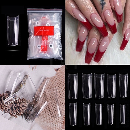 Plastic Seamless False Nail Tips MRMJ-T050-02G-01-1