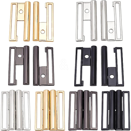 BENECREAT 8Sets 4 Colors Zinc Alloy Belt Buckles FIND-BC0002-47-1