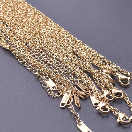 2.2MM Unisex 304 Stainless Steel Cable Chains Necklaces FX6206-2-1