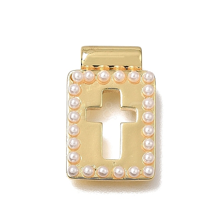 Brass with ABS Imitation Pearl Pendants KK-CBA8E93-05B-1
