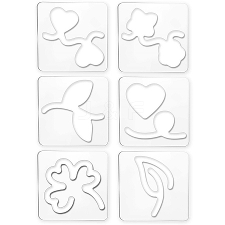 Acrylic Earring Handwork Template TOOL-WH0153-008-1