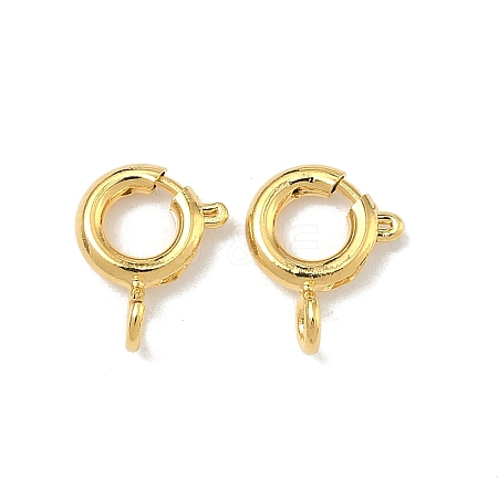 Brass Spring Ring Clasps KK-G557-01A-G-1