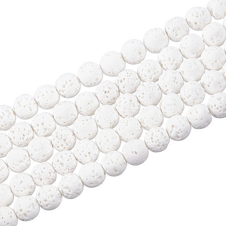 Natural Lava Rock Beads Strands G-S247-6mm-08-1