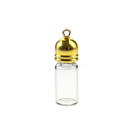 Transparent Glass Bottle Pendants PW-WG72D6E-05-1