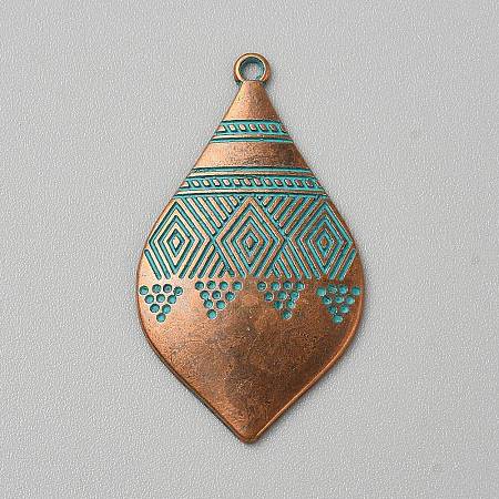 Tibetan Styles Alloy Pendants FIND-CJC0024-84C-1