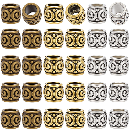 90Pcs Colors Zinc Alloy European Beads FIND-SP0005-97A-1