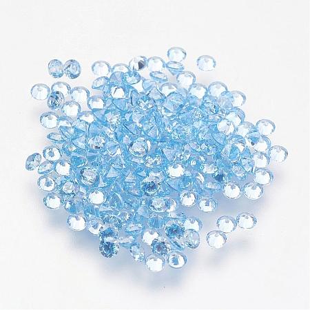 Aquamarine Cubic Zirconia Cabochons ZIRC-G081-4mm-1