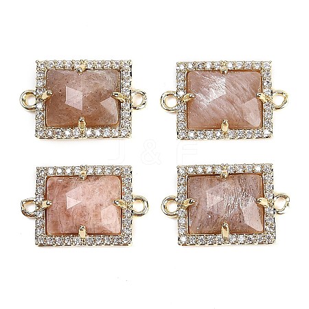 Natural Sunstone Faceted Rectangle Links G-I375-07G-11-1