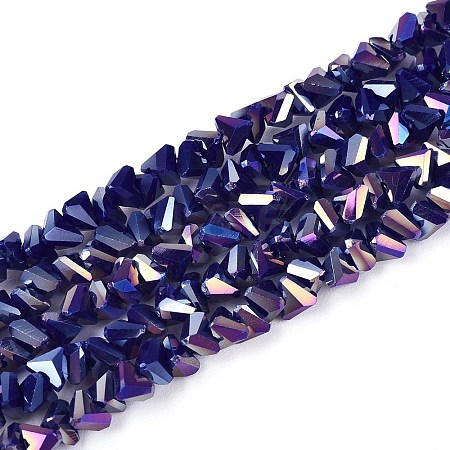 Electroplate Opaque Glass Beads Strands GLAA-N022-4mm-20-1