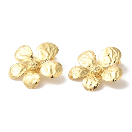 Rack Plating Brass Stud Earrings EJEW-B062-16G-1