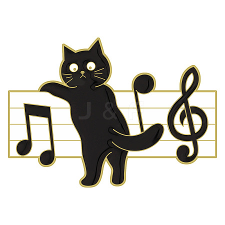 Black Cat Enamel Pin MUSI-PW0001-52E-1