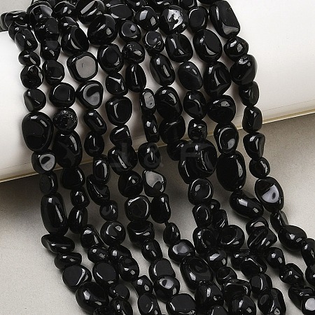 Natural Obsidian Beads Strands G-K395-B06-01-1