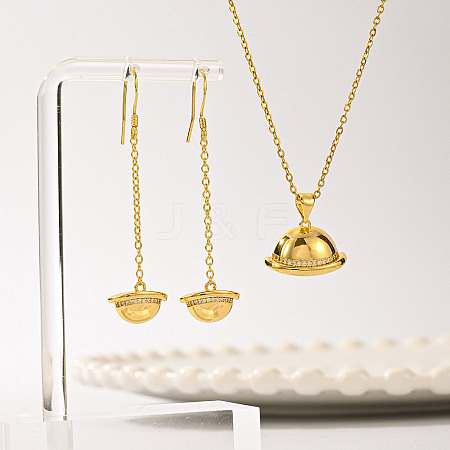 Luxury Pendant Necklace Earrings Set for Women IK9965-1