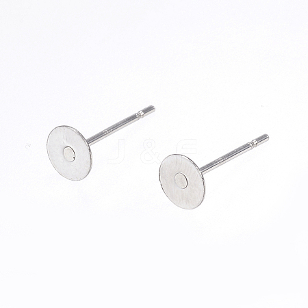 304 Stainless Steel Stud Earring Findings A-STAS-D448-088P-5mm-1