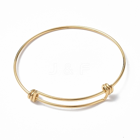 Ion Plating(IP) Adjustable 304 Stainless Steel Bangles Making MAK-F286-01G-1