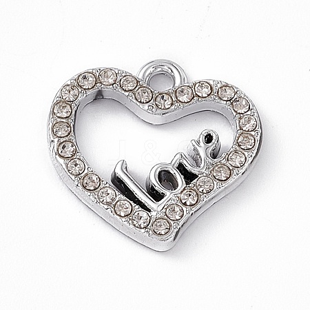 Alloy Rhinestone Pendants PALLOY-P287-02P-02-1