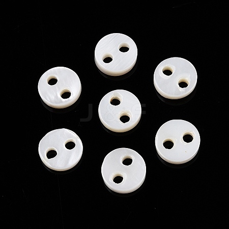 Natural Freshwater Shell Buttons X-SHEL-N036-04-1
