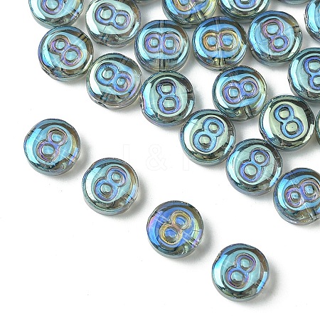 Electroplate Glass Beads EGLA-YW0005-02H-1