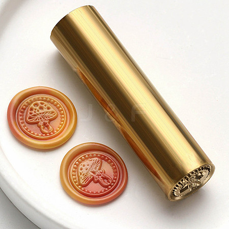 Double-Sided Engraving Wax Seal Brass Stamp AJEW-C031-02F-1
