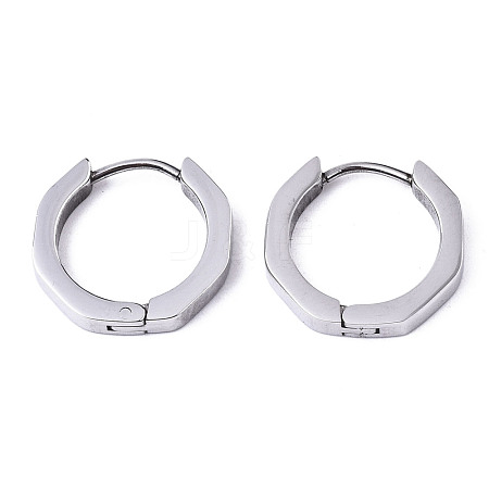 304 Stainless Steel Huggie Hoop Earrings X-STAS-R115-22P-1