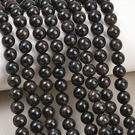 Natural Glaucophane Beads Strands G-F836-A01-6mm-1