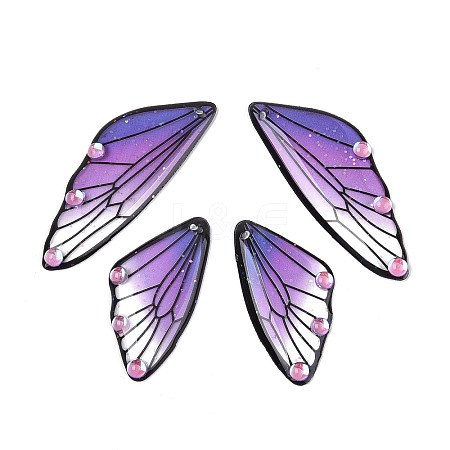 Transparent Resin Crystal AB Rhinestone Pendants Set RESI-TAC0002-46B-1