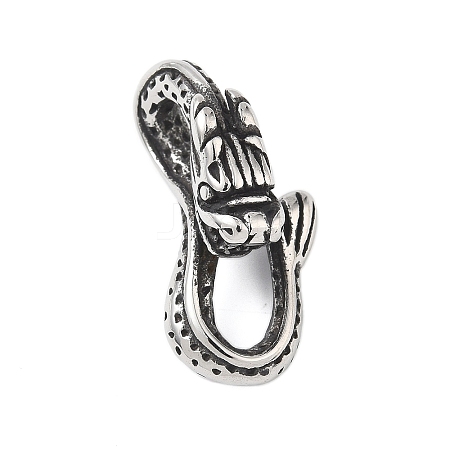 304 Stainless Steel Hook Clasps STAS-Z130-04AS-1