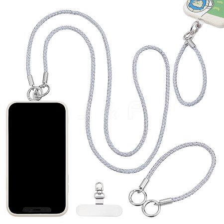 2Sets 2 Styles Alloy Mobile Phone Straps AJEW-NB0009-04B-1