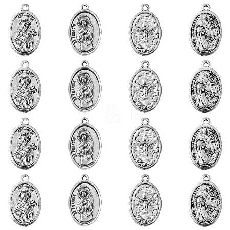 20Pcs 4 Style Tibetan Style Alloy Pendants TIBEP-CJ0001-20-1