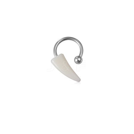 Acrylic Tusk 316L Surgical Stainless Steel Horseshoe Barbell Lip Rings FS-WG3DDAE-01-1
