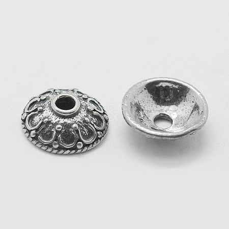 Thailand 925 Sterling Silver Bead Caps STER-K171-30AS-1
