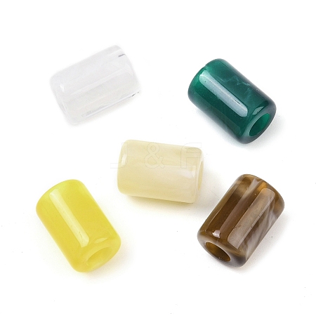 Opaque Acrylic European Beads OACR-G055-01C-1