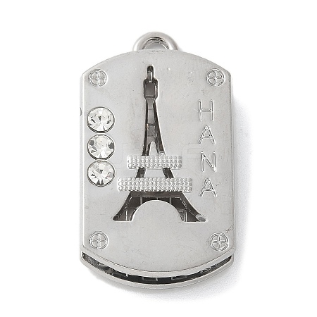 Alloy Rhinestone Pendants PALLOY-D290-24P-03-1
