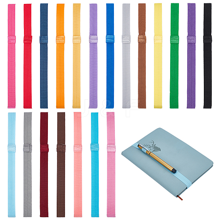 20pcs 20 Colors Polyester Elastic Baby Soft Headbands DIY-PH0032-74-1