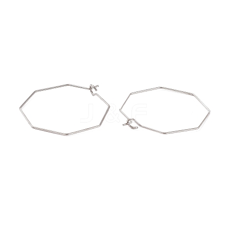 316 Stainless Steel Hoop Earrings Findings STAS-C029-03P-1
