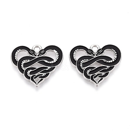 Halloween Theme Alloy and Enamel Pendants ENAM-T021-30F-01-1