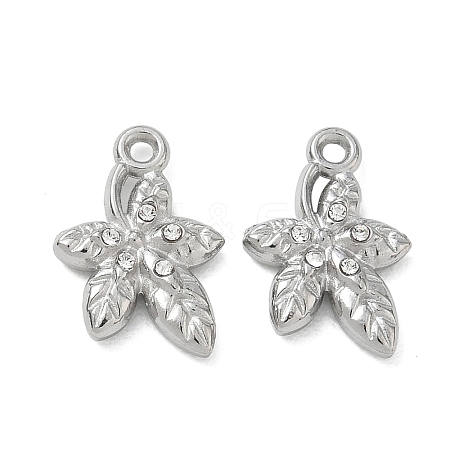 304 Stainless Steel Rhinestone Pendants SA-CBA49D2-10P-1