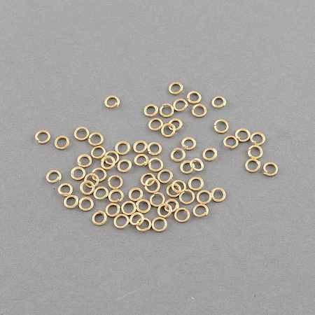 Open Jump Rings Iron Jump Rings X-IFIN-R189-6x0.7mm-G-1
