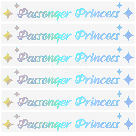 PVC Passenger Princess Self Adhesive Car Stickers STIC-WH0013-11A-1