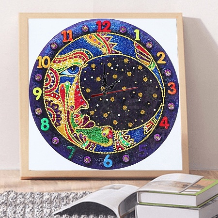 Clock with Moon DIY Diamond Painting Kits PW-WG3BC7F-01-1