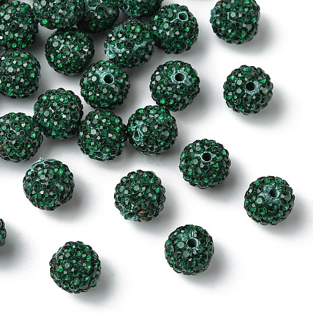 30Pcs Pave Disco Ball Beads RB-YW0001-14D-1