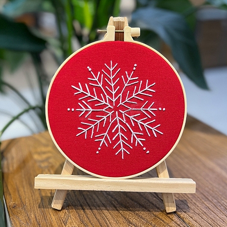 Christmas Snowflake DIY Embroidery Kits PW-WGCD52B-02-1