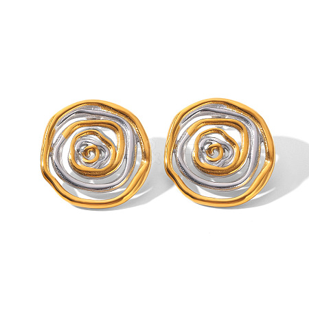 304 Stainless Steel Stud Earrings for Women WG388DD-01-1