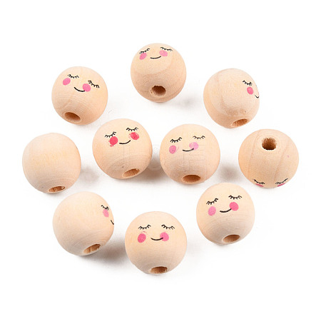 Maple Wood European Beads WOOD-S055-25-1