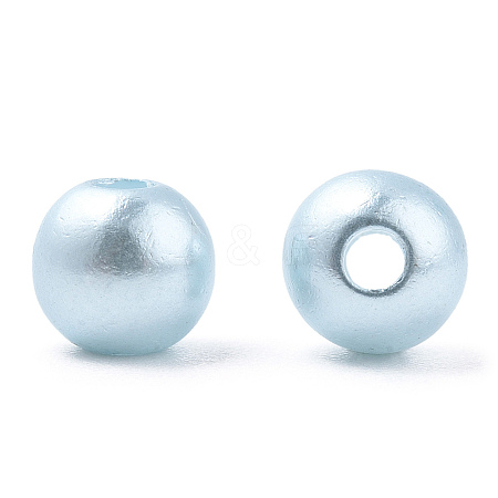 Spray Painted ABS Plastic Imitation Pearl Beads OACR-T015-05A-07-1