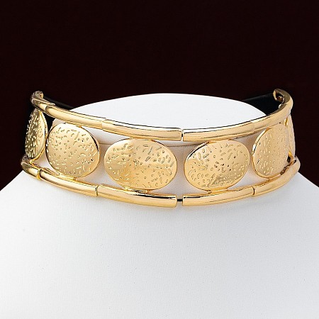 Alloy Oval Hollow Choker Necklaces for Women WGA6DF3-01-1